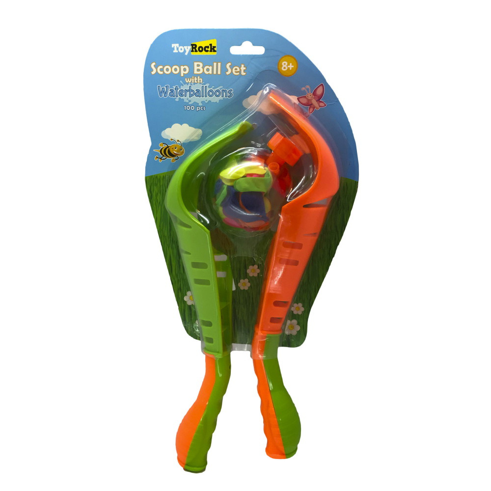 2 kappaletta kauhoja ja 100 vesipalloa