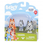 Bluey 2 pack figures, Cousins Bluey 2 pack figures, Cousins