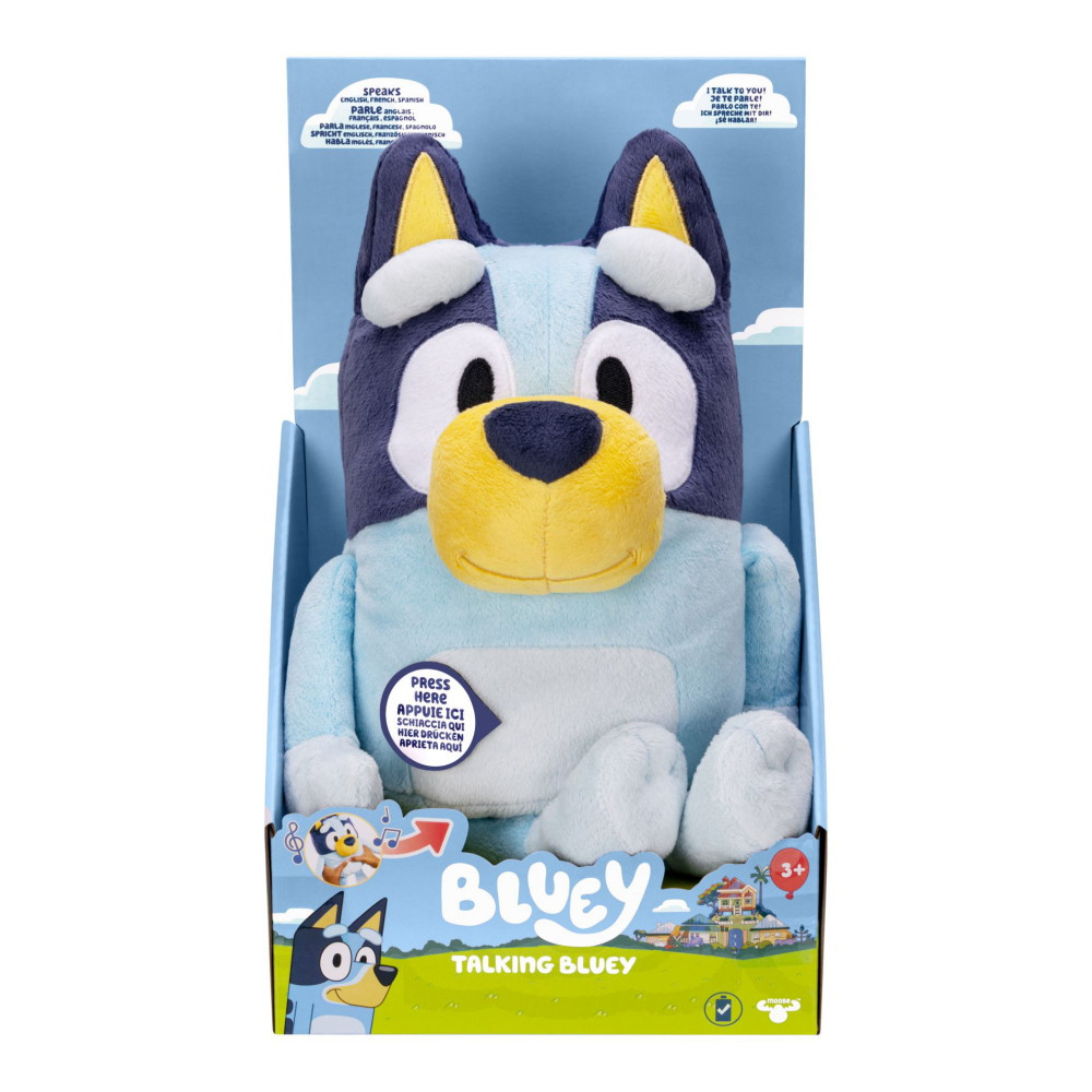 Talking Bluey teddy bear, 31 cm