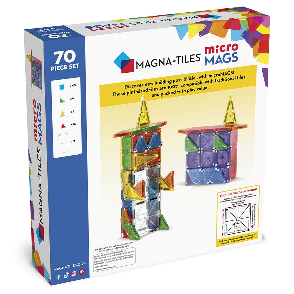 Magna-Tiles - MicroMags - 70 pc