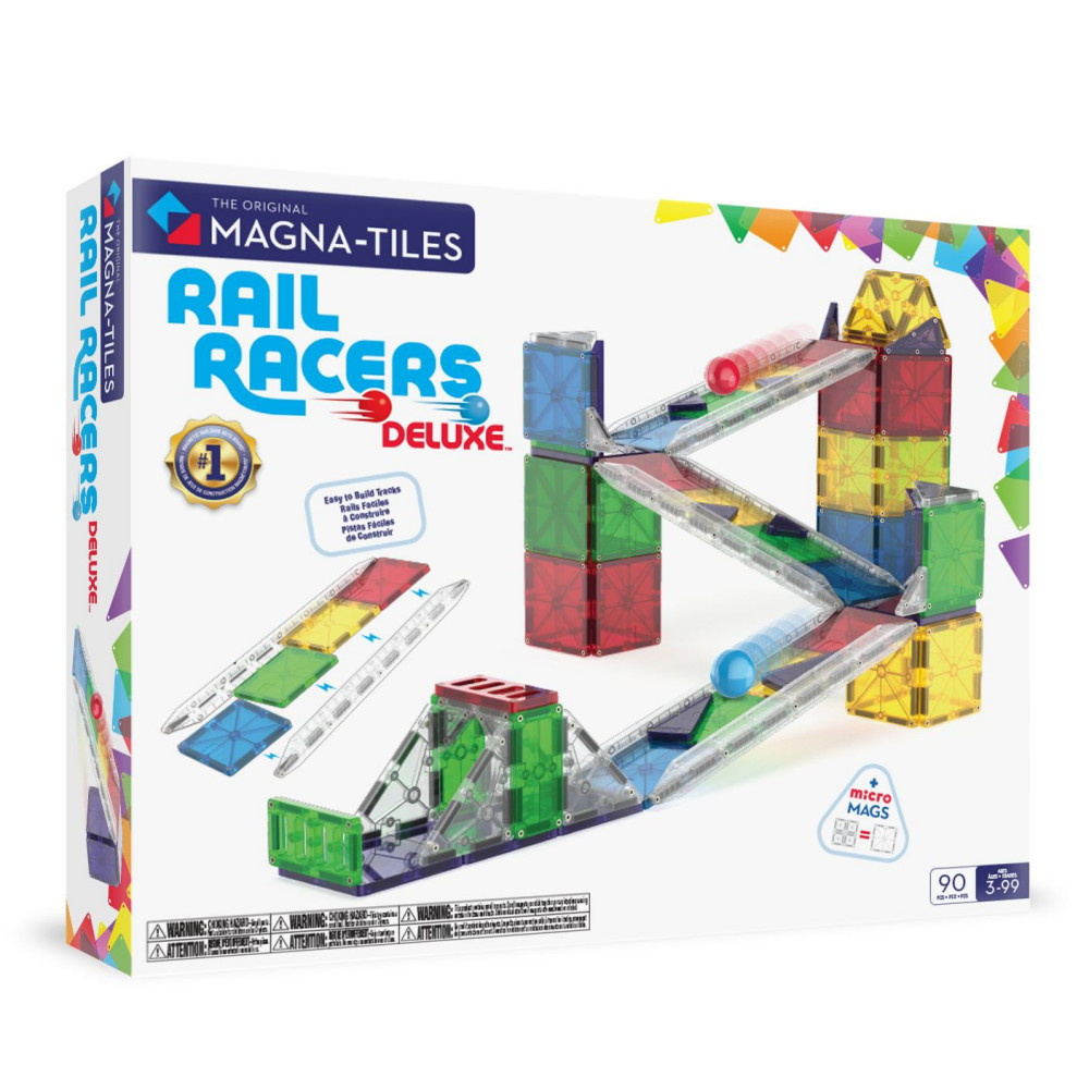 Magna-Tiles Rail Racers Deluxe 90 Pcs