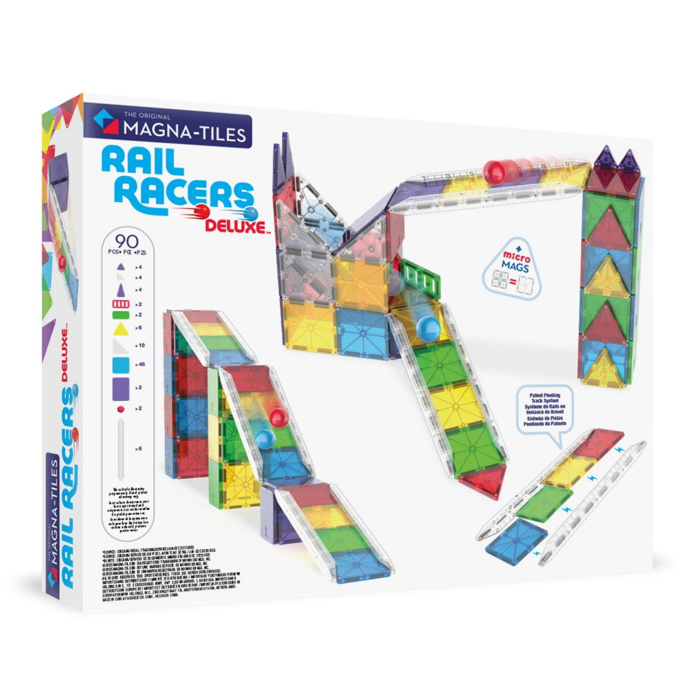 Magna-Tiles Rail Racers Deluxe 90 Pcs