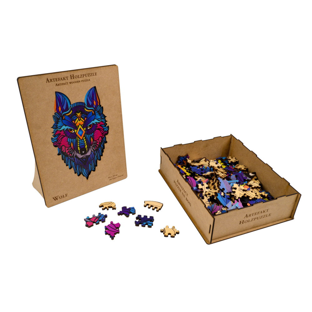 Artefakt Wooden Puzzle - Wolf 180 Palaa