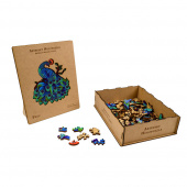 Artefakt Wooden Puzzle - Peacock 132 Palaa