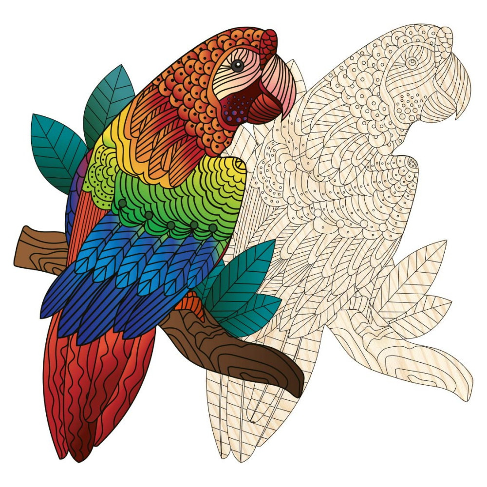 Artefakt Wooden Puzzle - Parrot 172 Palaa