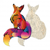 Artefakt Wooden Puzzle -  Fox 143 palaa Artefakt Wooden Puzzle -  Fox 143 palaa