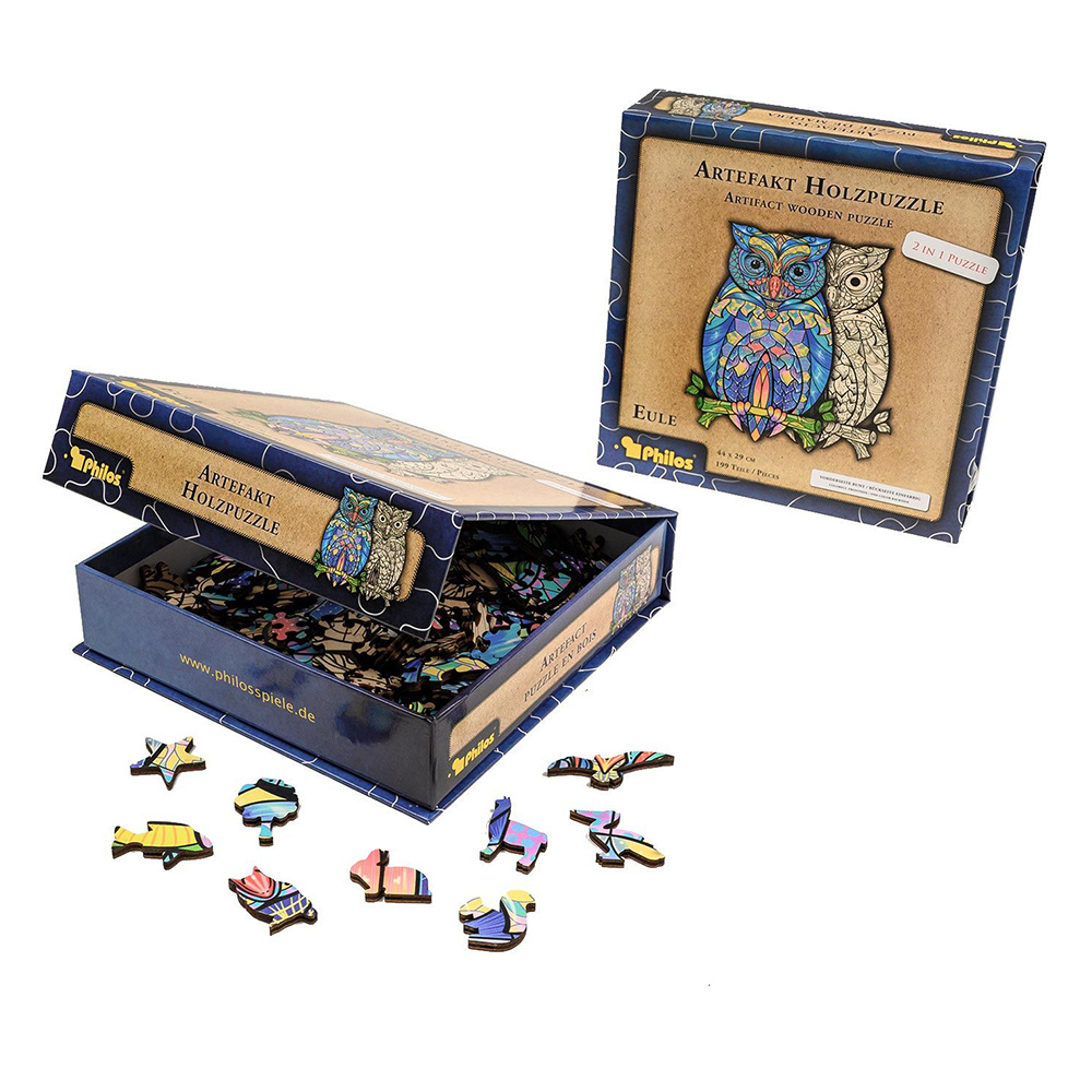 Artefakt Wooden Puzzle - Owl 199 palaa