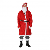 Santa's coat with hood and beard Santa's coat with hood and beard