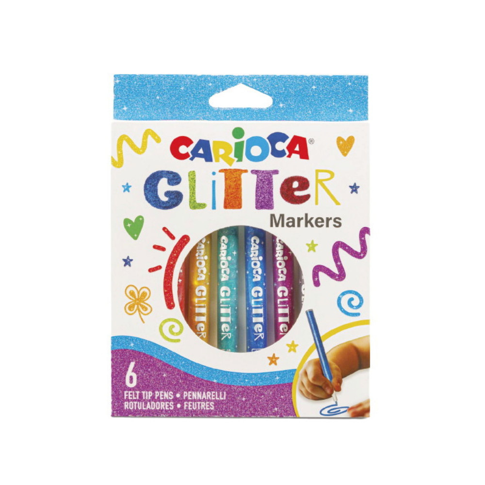 Carioca Glitter Markers 6 st