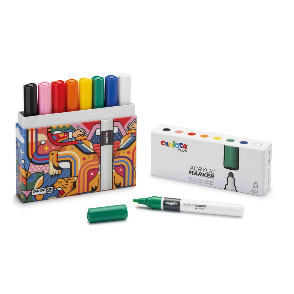 Carioca Plus Acrylic Markers 8 st