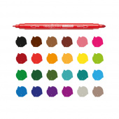 Carioca Birello Kaksoiskärkiset kuitukynät 24 kpl Carioca Birello Kaksoiskärkiset kuitukynät 24 kpl