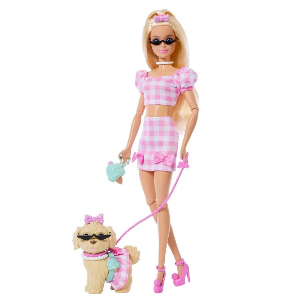 Barbie Twinning Looks - Pet Dog and Matching Pink Clothes