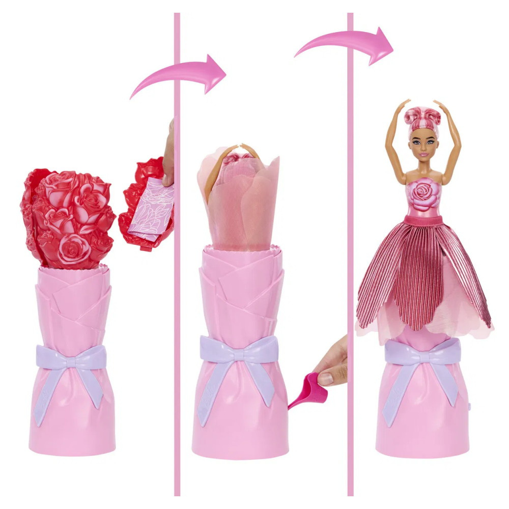 Barbie Petal Pop Fashion Doll Punainen Ruusu