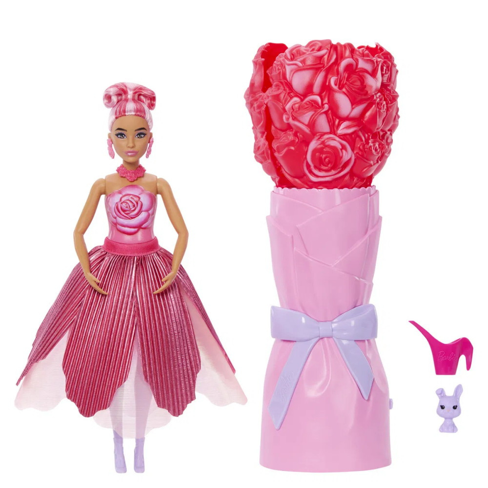 Barbie Petal Pop Fashion Doll Punainen Ruusu