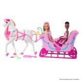 Barbie Hevonen ja reki Nutcracker Vaaleanpunainen Barbie Hevonen ja reki Nutcracker Vaaleanpunainen