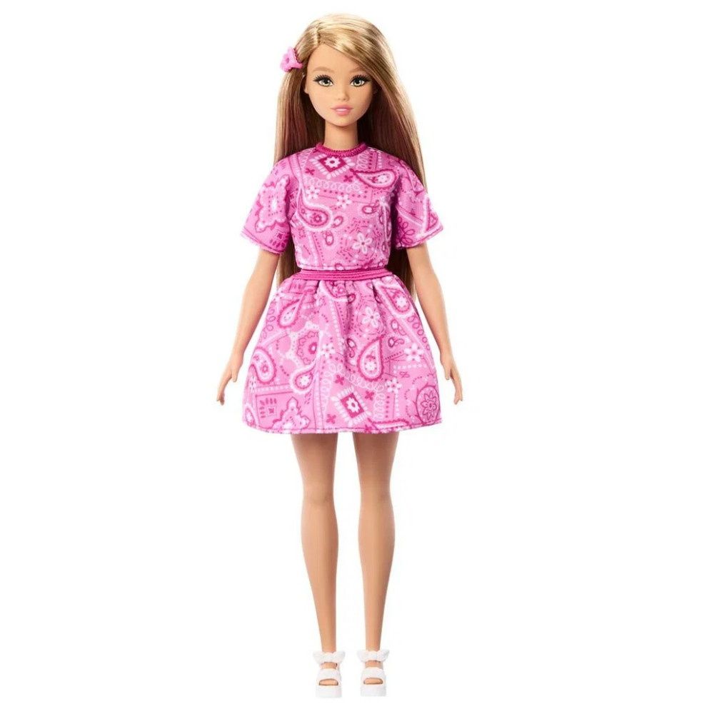Barbie Fashionista Style - Vaaleanpunainen paisley-hame ja -toppi #249