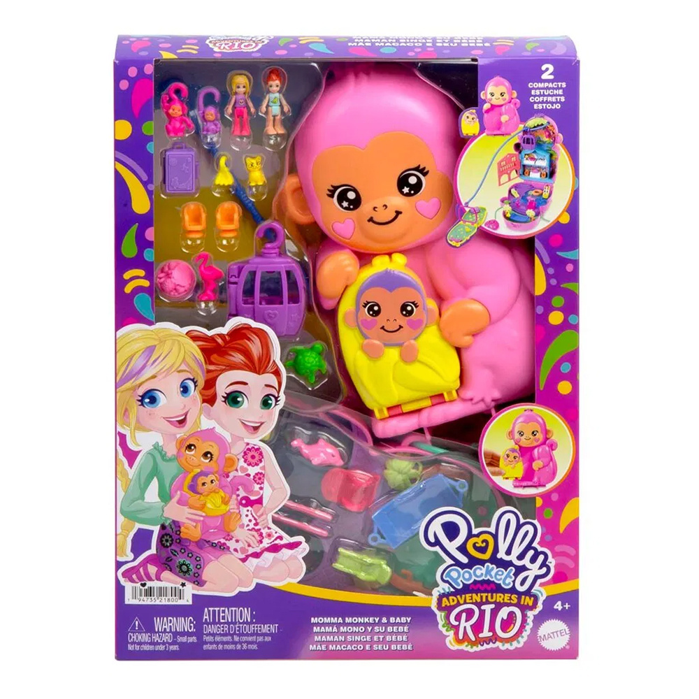 Polly Pocket Wearable Monkey Compact
