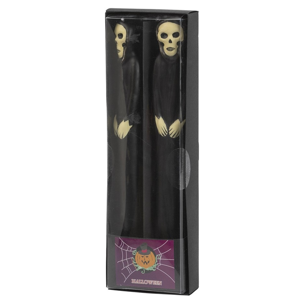 Halloween Reaper Kynttilä Musta 2 kpl