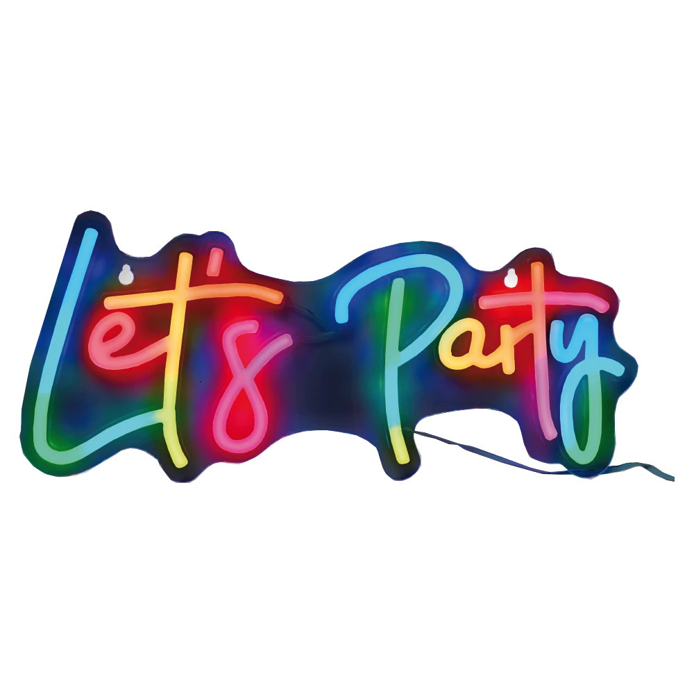 LED Neon Sign - Let's Party