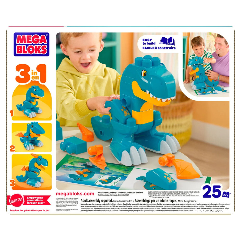 MEGA Bloks Build & Chomp Dinosaur 25 Osaa