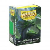 Sleeves Dragon Shield Matte Dual - 63 x 88 mm Apple Green & Silver Sleeves Dragon Shield Matte Dual - 63 x 88 mm Apple Green & Silver