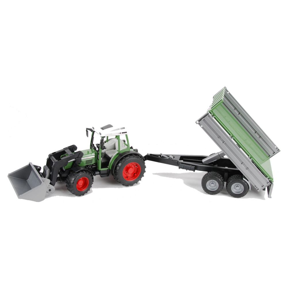 Bruder Fendt 209 S with Front Loader and Tipper Trailer