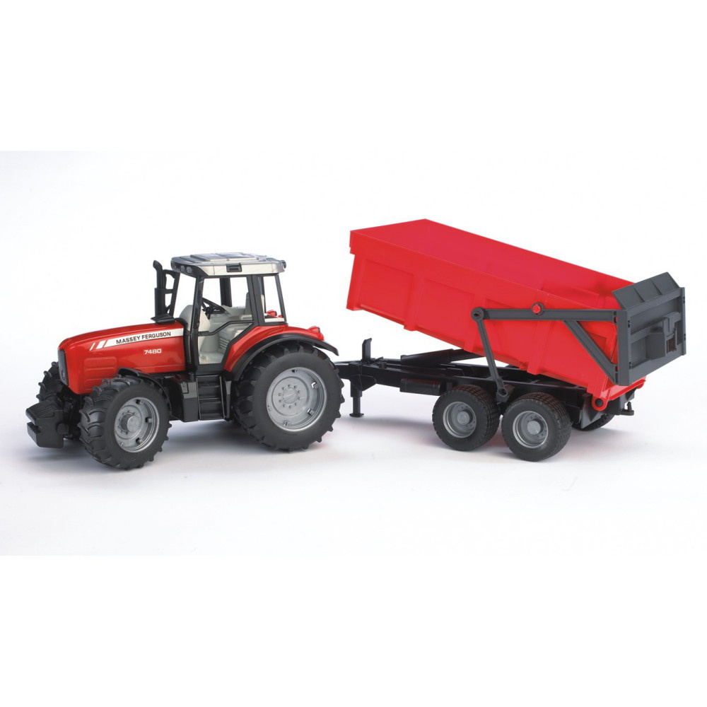 Bruder Massey Ferguson 7480 with tipping trailer