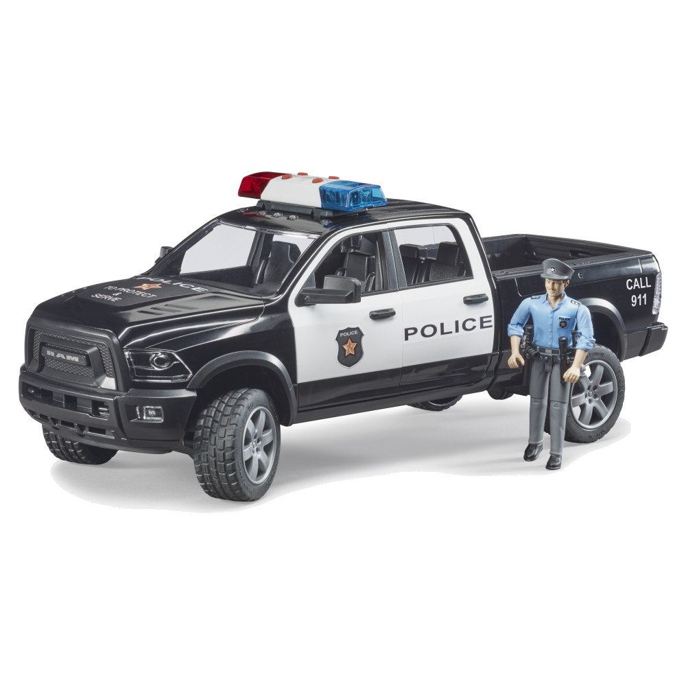 Bruder RAM 2500 police pick-up truck with police officer