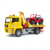 Bruder MAN TGA Crane truck with all-terrain vehicle