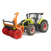 Bruder Claas Axion 950 with snow chains and snow thrower