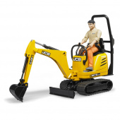 Bruder JCB Micro Excavator 8010 CTS with figure