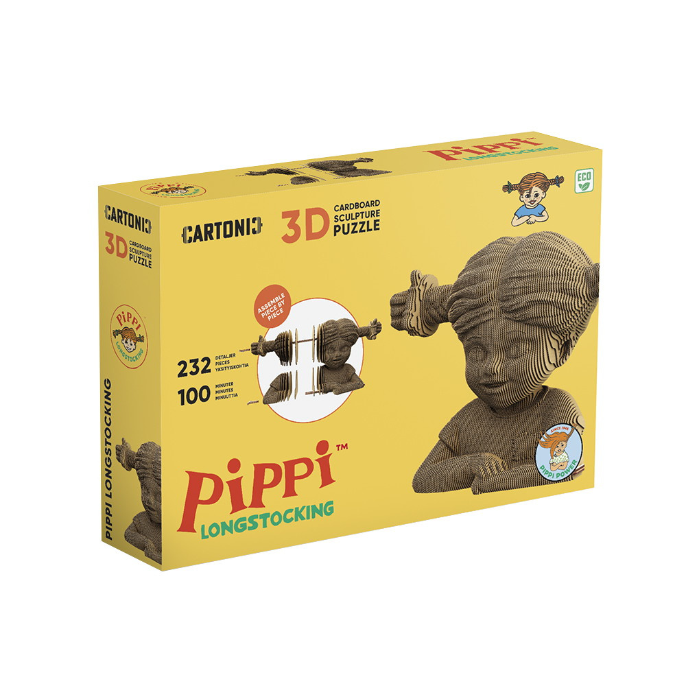 Kartonki 3D-palapeli - Peppi Pitkätossu 232 Kpl