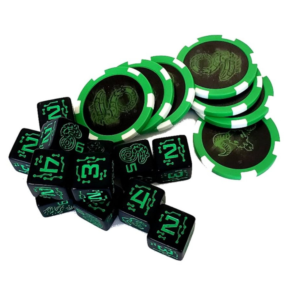 Shadowrun RPG: Dice & Edge Tokens - Green