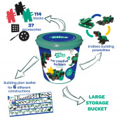 Clics Bucket 6 in 1 - Dino World Clics Bucket 6 in 1 - Dino World