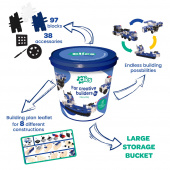 Clics Bucket 8 in 1 - Police Clics Bucket 8 in 1 - Police