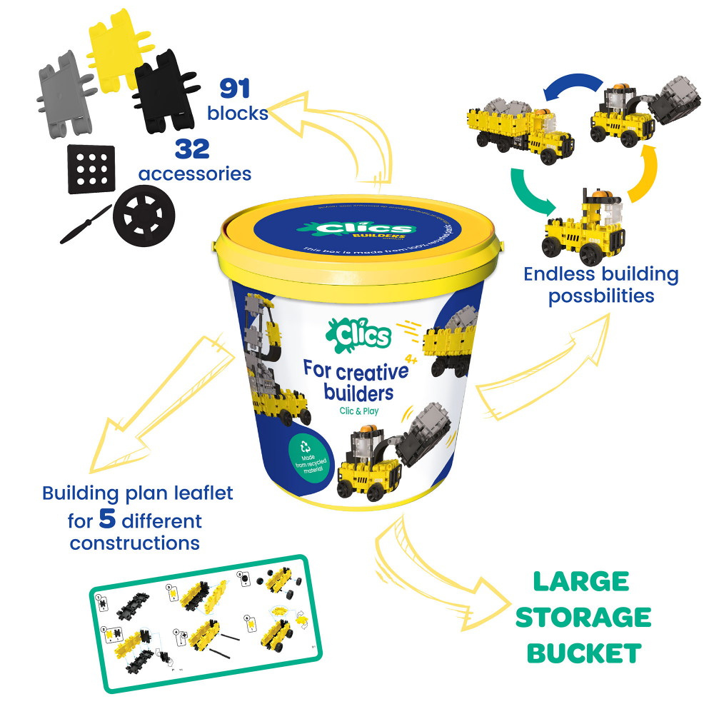 Clics Bucket 5 in 1 - Builders