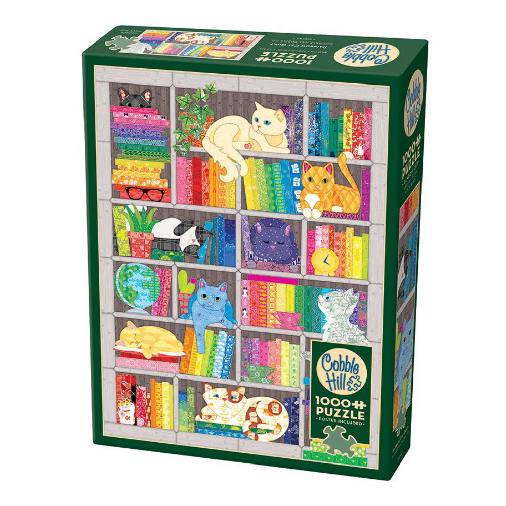 Cobble Hill Rainbow Cat Quilt 1000 Palaa