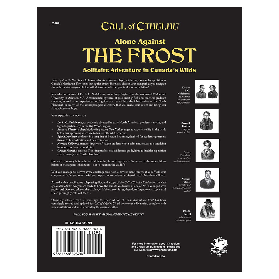 Call Of Cthulhu RPG: Alone Against the Frost