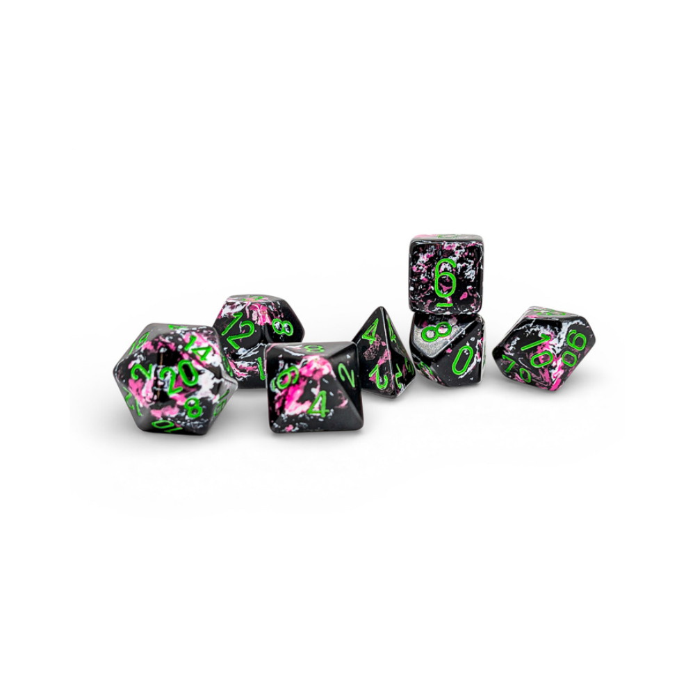 Dice Set 7 Brush Paintball/Green