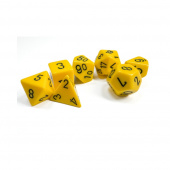 Dice Set 7 Opaque Yellow/Black Dice Set 7 Opaque Yellow/Black
