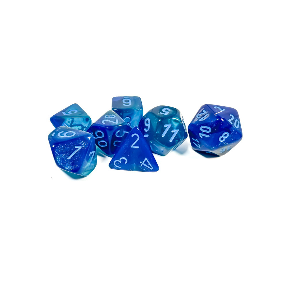 Dice Set 7 Gemini Blue-Blue/Light Blue