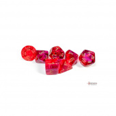 Dice Set 7 Gemini Translucent Red-Violet/Gold Dice Set 7 Gemini Translucent Red-Violet/Gold