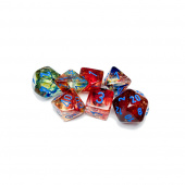 Dice Set 7 Nebula Primary/Blue Luminary Dice Set 7 Nebula Primary/Blue Luminary