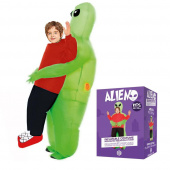 Puhallettava Alien naamiaisasu lapsille Puhallettava Alien naamiaisasu lapsille