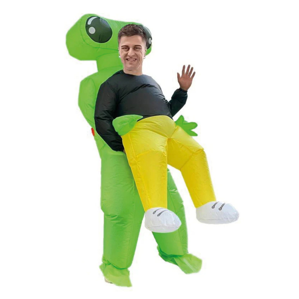 Puhallettava Weird Alien Naamiaisasu