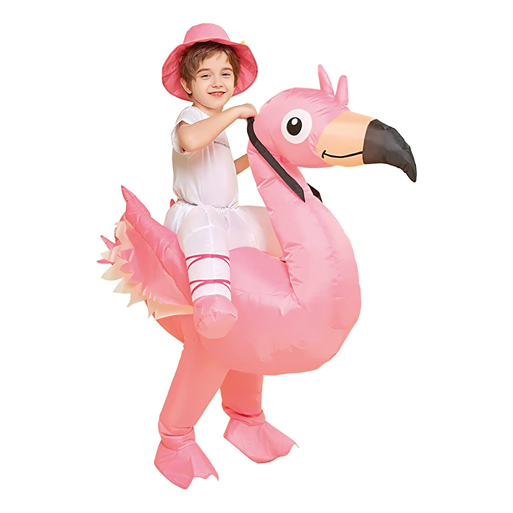 Puhallettava Cute Flamingo Naamiaisasu - Kids