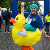 Puhallettava Duck Naamiaisasu Puhallettava Duck Naamiaisasu