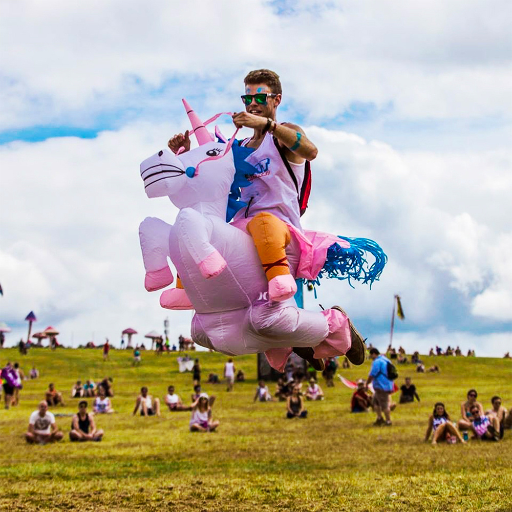 Puhallettava Unicorn Naamiaisasu