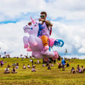 Puhallettava Unicorn Naamiaisasu Puhallettava Unicorn Naamiaisasu