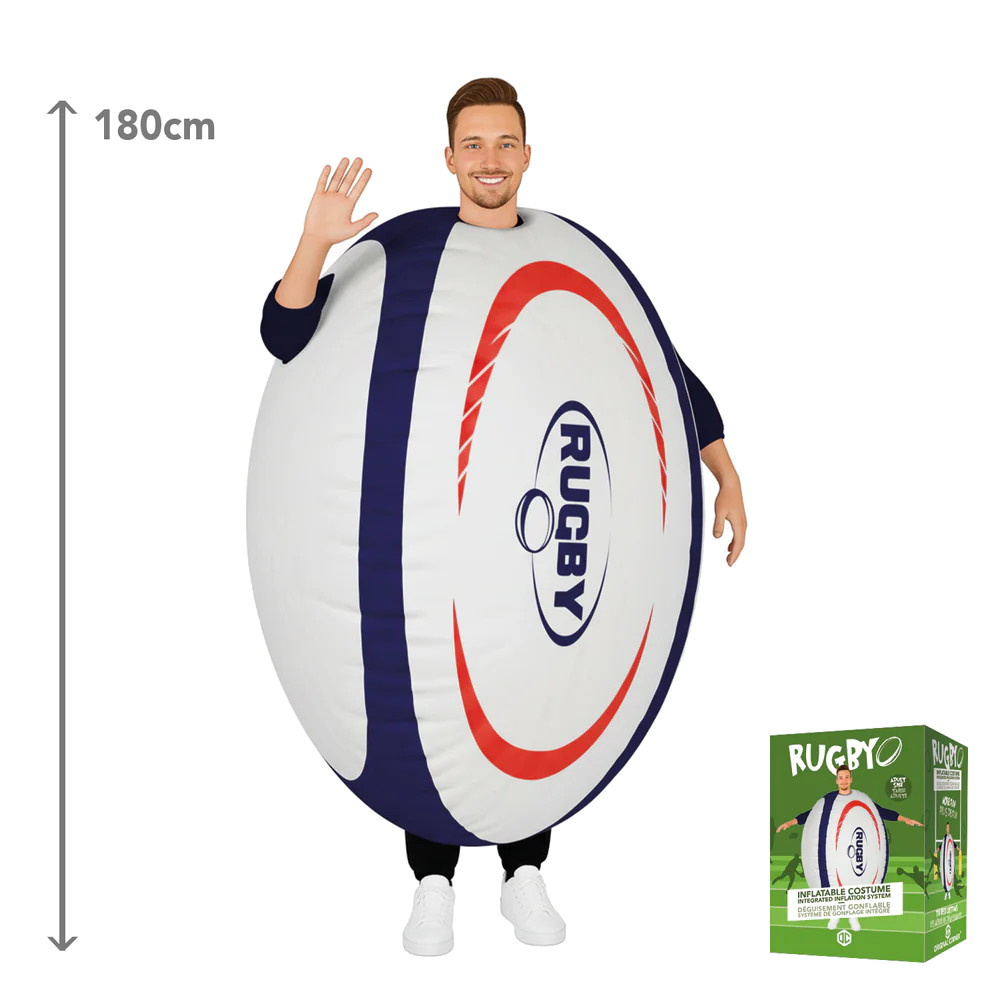Ilmatäytteinen Naamiaisasu Rugby-pallo